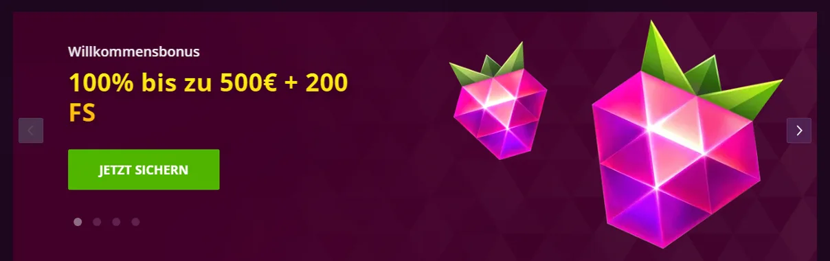 MalinaCasino — 100% jusqu'à 500 € + 200 tours gratuits
